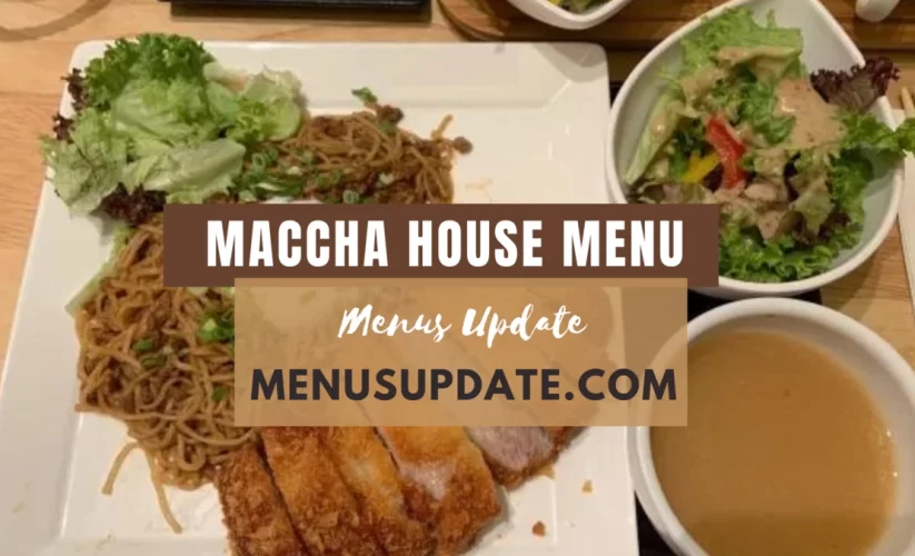 Maccha House Singapore Menu