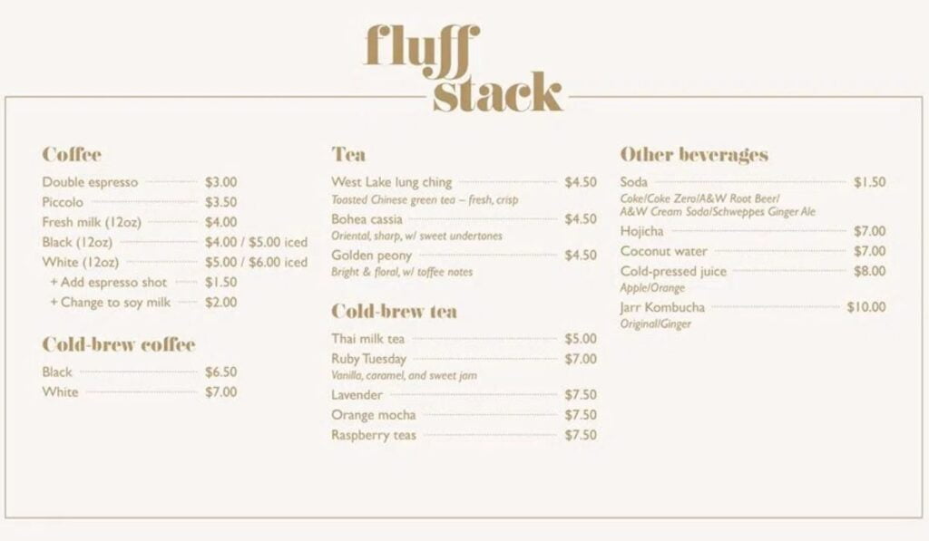 FLUFF STACK MENU 2024 PICTURES
