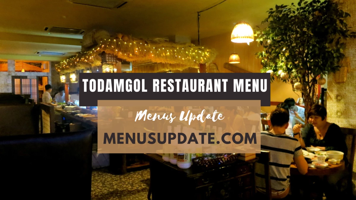 Todamgol Restaurant Menu Singapore Korean Cuisine Menu & Prices List 2024