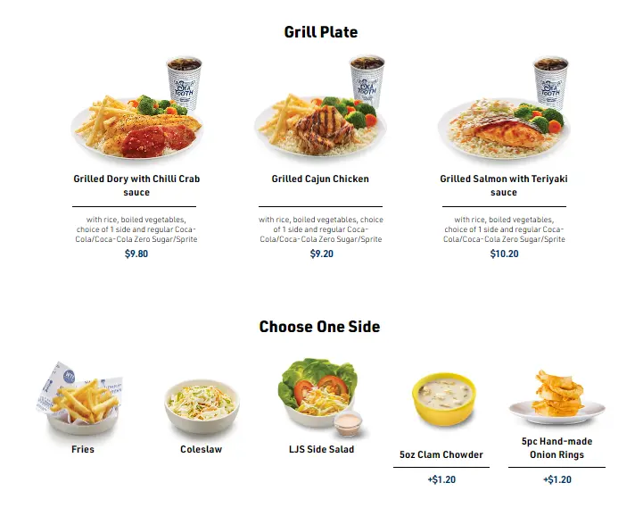LONG JOHN SILVER’S GRILL PLATE PRICES