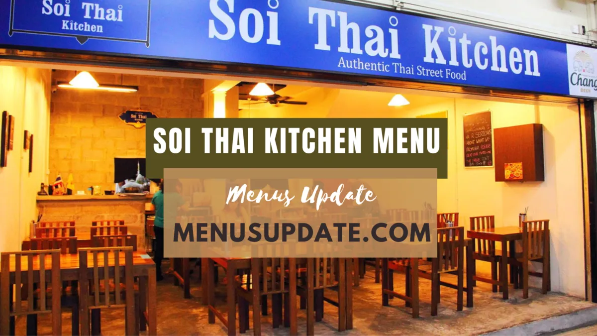 Soi Thai Kitchen Menu 2024