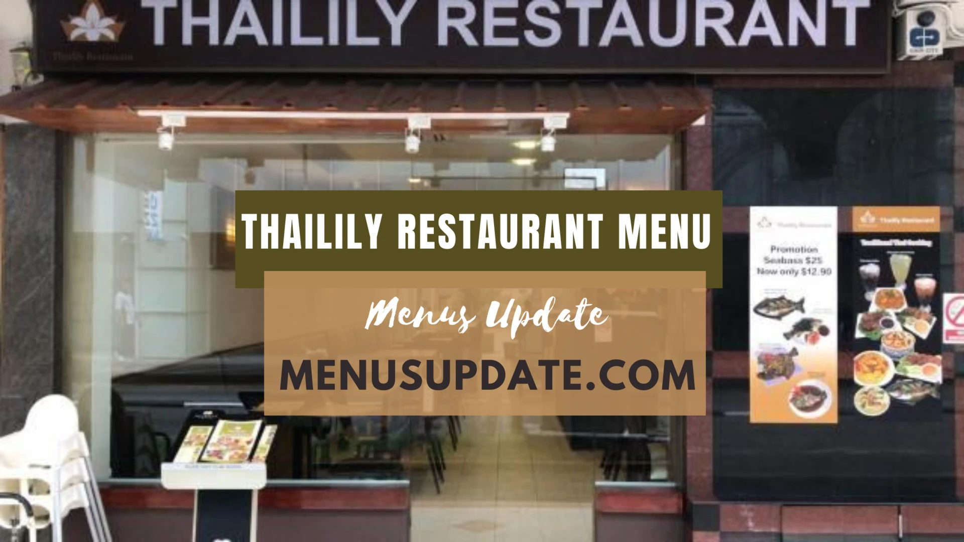 Thailily Restaurant Menu 2024